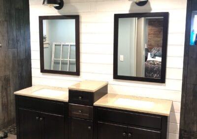 Bathroom mirrors and sink cabinets, bathroom lights